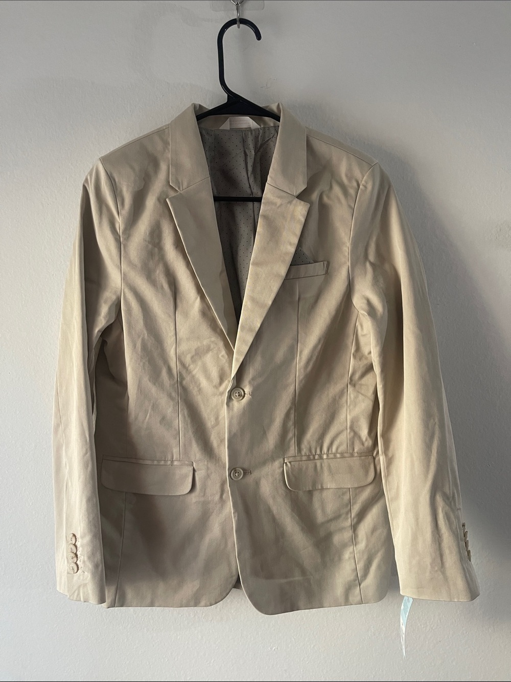 Cat & Jack boys Light Beige Two-Button Blazer